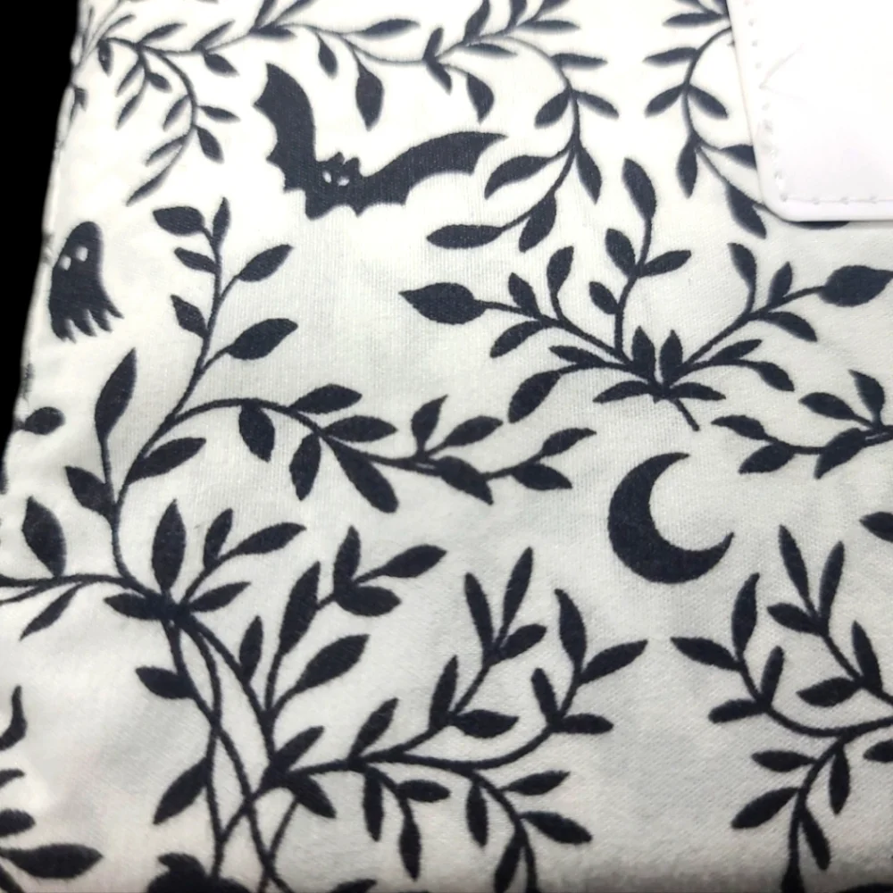 4pc LONDON KAYE Spooky Vines Halloween QUEEN Bed Sheets Black Cats Ghost Skull